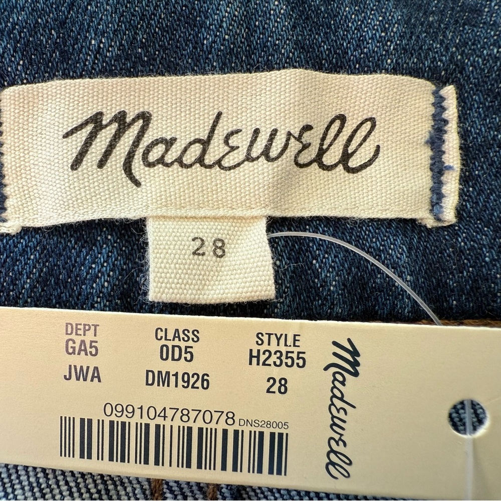 Madewell | Denim Seamed Button-Front Skirt (Size 28) - Picture 8 of 11